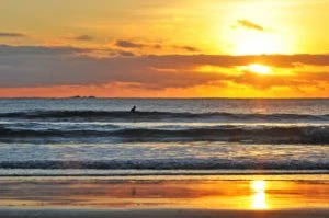 sunset on beach